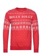 Jorholly Knit Crew Neck Red Jack & J S