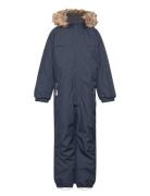 Coverall W. Fake Fur Navy Color Kids