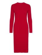 Yaseloni Ls Midi Knit Dress S. Red YAS
