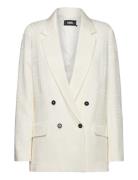 Logo Tailored Blazer White Karl Lagerfeld