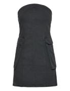 Strapless Slim Short Dress Grey HAN Kjøbenhavn