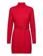 Onlbella Ls Belt Dress Ex Knt Red ONLY