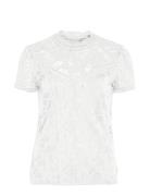 Vistasia Lace S/S Top - Noos White Vila