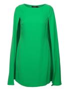 Cape Georgette Cocktail Dress Green Lauren Ralph Lauren