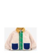 Color Block Sheepskin Jacket White Bobo Choses