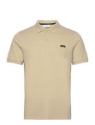 Stretch Pique Slim Polo Beige Calvin Klein