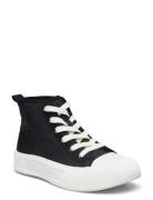 Dakota Canvas & Suede High-Top Sneaker Black Lauren Ralph Lauren
