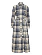 Plaid Cotton Twill Shirtdress Blue Polo Ralph Lauren