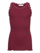 Rkbeatha Sl Strap Lace Top Burgundy Rosemunde Kids