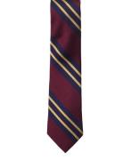 Miles Burgundy Striped Silk Tie Patterned AN IVY