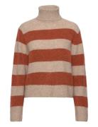 Mmaidy Thora Stripe Rollneck Knit Beige MOS MOSH