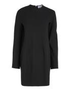 Heavy Viscose Ls Shift Dress Black Calvin Klein