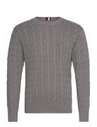 Classic Cable Crew Neck Grey Tommy Hilfiger