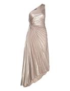 Asymmetrical Pleated Dress Silver Mango