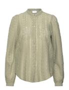 Vichikka Lace L/S Shirt- Noos Green Vila