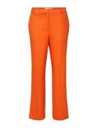 Slfmyla-Mynella Hw Straight Pant Curve Orange Selected Femme