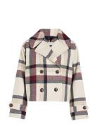 Wool Blend Check Peacoat Patterned Tommy Hilfiger