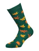 Fall Alpaca Leaves 1-Pack Green Alpacasocks&Co