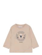 T-Shirt With Print Drawing Beige Mango