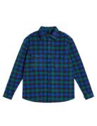 Carter Check Overshirt Blue J. Lindeberg