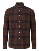 Casual Check Flannel B.d Shirt Brown Lexington Clothing