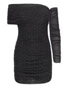 Mesh Asymmetric Dress Black ROTATE Birger Christensen