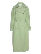 Striped Over D Coat Green REMAIN Birger Christensen