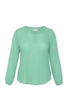 Kcami Ls Blouse Green Kaffe Curve