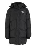 Ck Long Puffer Coat Black Calvin Klein