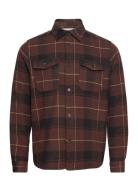 Lennon Check Shirt Brown Les Deux