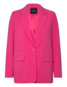 Vmcarmen Ls Loose Blazer Noos Pink Vero Moda