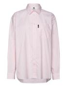 Wwday Striped Shirt Pink Double A By Wood Wood