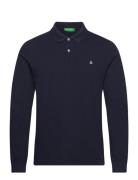 L/S Polo Shirt Blue United Colors Of Benetton