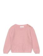 Knit Pockets Sweater Pink Mango