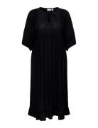 Careleanor Life 2/4 Calf Dress Wvn Black ONLY Carmakoma