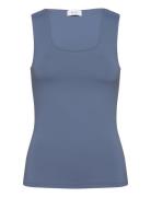 Vikenza U-Neck S/L Tank Top - Noos Blue Vila