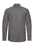 Cotton Linen Button Down Shirt Grey Lyle & Scott