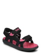 Perkins Row Backstrap Sandal Black W Bright Pink Black Timberland