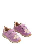 Sneaker Double Velcro T Y Print Purple Wheat