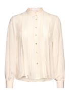 Lace Trim Shirt Cream Mango