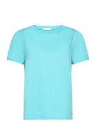 T-Shirt With Pleats Blue Coster Copenhagen