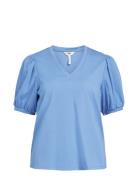 Objcaroline S/S Top Noos Blue Object