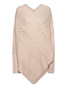 Crholiday Knit Poncho Beige Cream