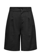 Onlcaro Hw Wide Linen Bl Shorts Cc Tlr Black ONLY