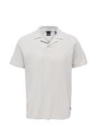 Onsabraham Reg Ss Resort Polo Cs Cream ONLY & SONS