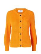 Slflola Ls Knit Cardigan Orange Selected Femme