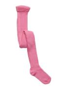 Tights - Rib Pink Melton