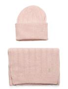 Gp Th Timeless Beanie + Scarf Pink Tommy Hilfiger
