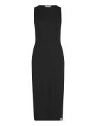 Seaming Long Rib Dress Black Calvin Klein Jeans