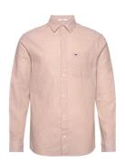 Tjm Reg Linen Blend Shirt Beige Tommy Jeans